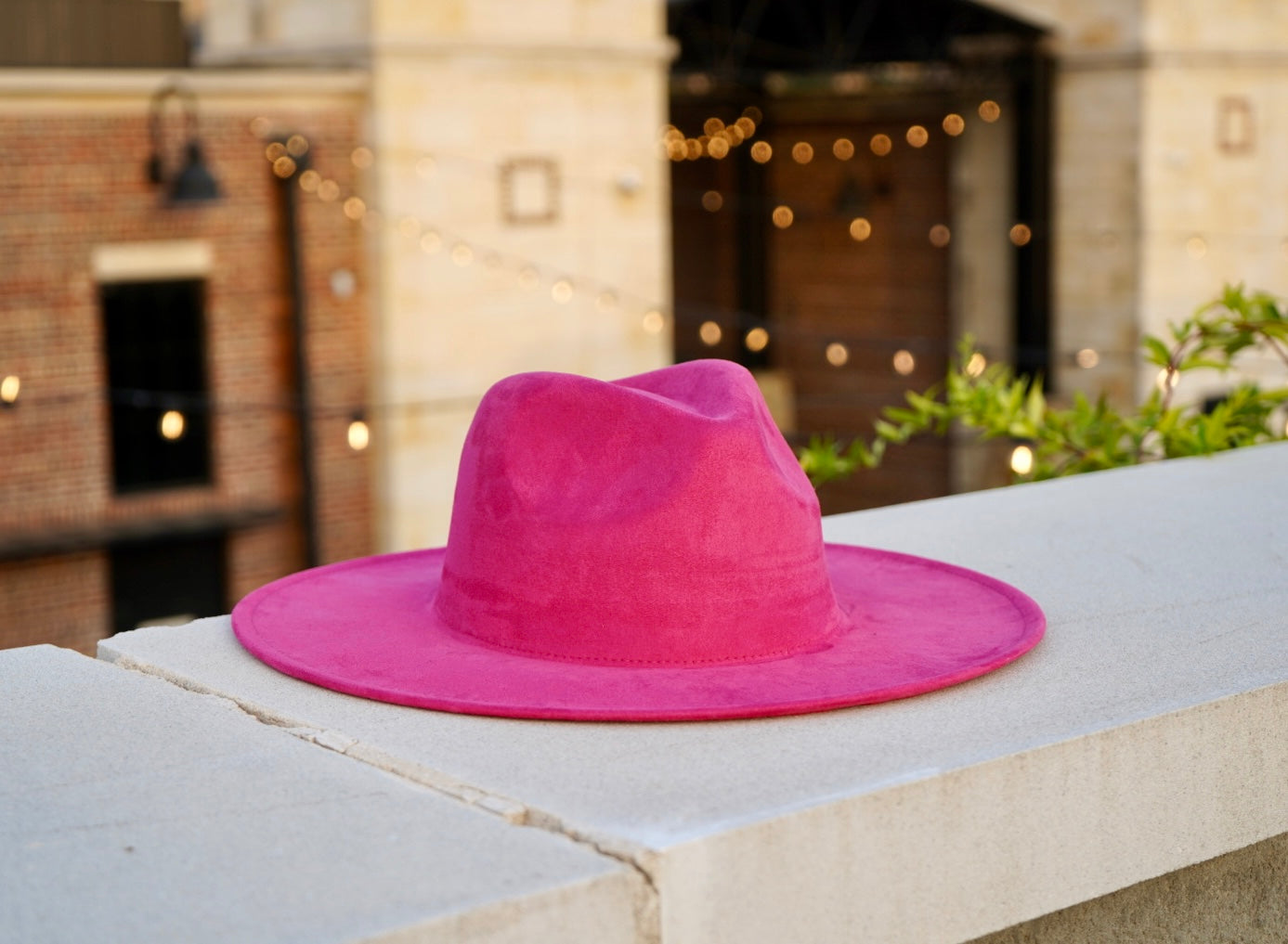 Hot Pink Wide Brim Fedora store Hat