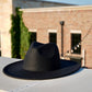 Dope Headwear's black color wide brim fedora for men and women.