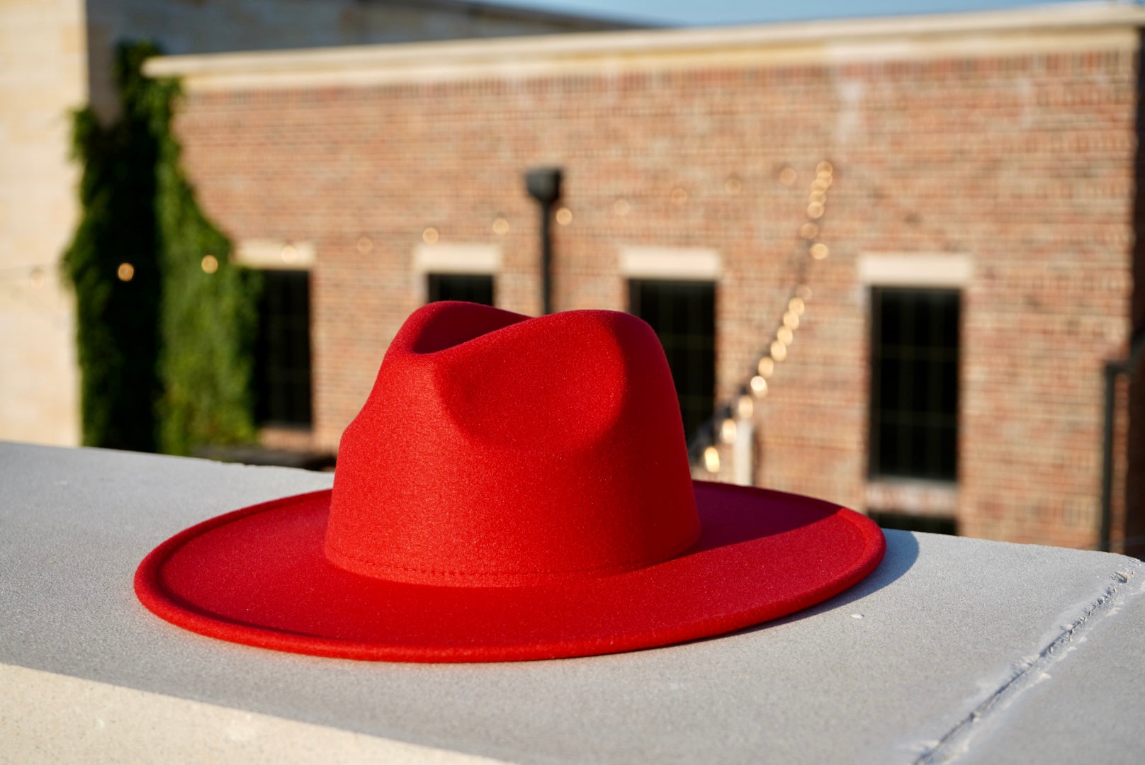 Red felt 2024 floppy hat