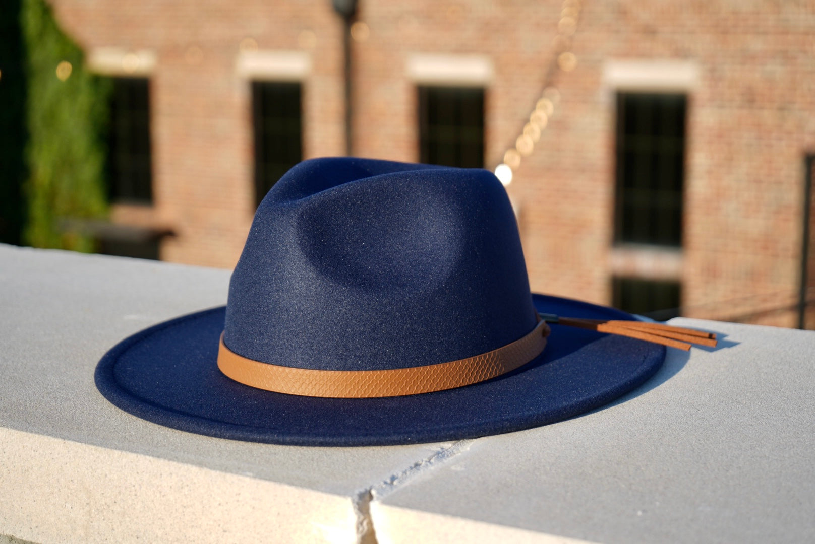 RIVET - CLASSIC WIDE BRIM FEDORA - NAVY BLUE – Dope Hats