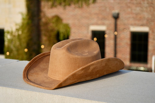 Nashville Suede Cowgirl Hat - Tan