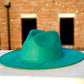 Atlanta Suede Wide Brim Fedora - Green