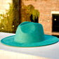 Atlanta Suede Wide Brim Fedora - Green