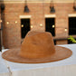 Atlanta Suede Wide Brim Fedora - Dark Tan