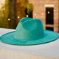 Atlanta Suede Wide Brim Fedora - Green