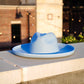 Dope Headwear's plain Dallas pencile brim fedora in baby blue color.