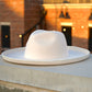 Dallas Plain Pencil Brim Fedora - Off White