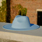 Atlanta Wide Brim Fedora - Light Blue