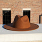 Atlanta Wide Brim Fedora - Brown