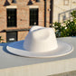 Atlanta Wide Brim Fedora - White