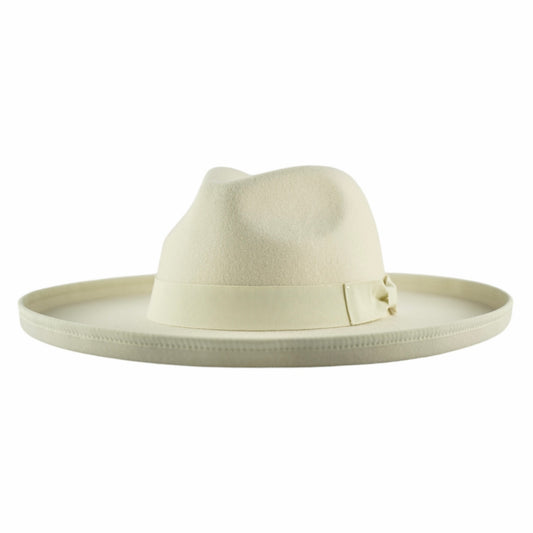 Dope Headwear's off white colored fedora with a bowtie headband.