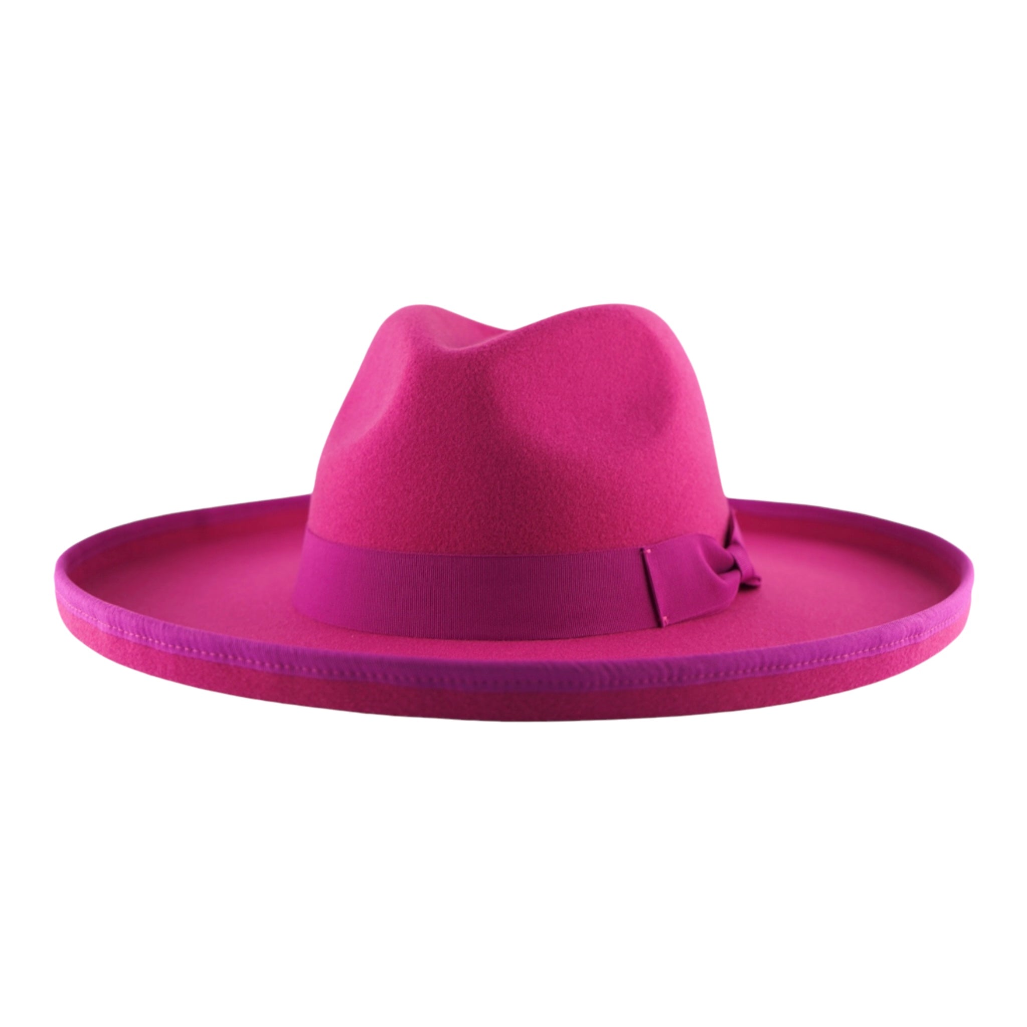 Fuchsia pink wide brim newest Fedora