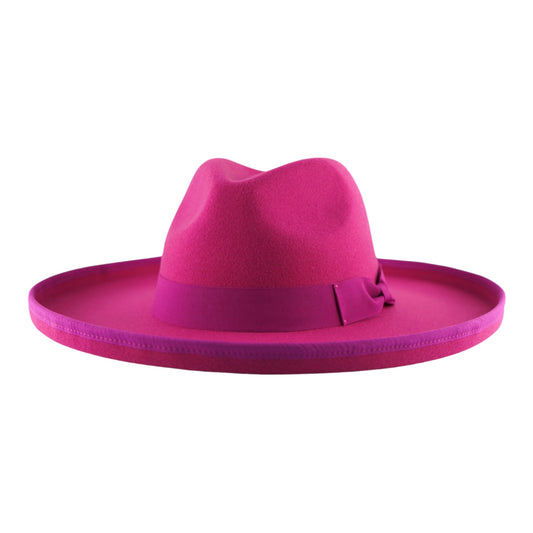 Dallas Pencil Brim Fedora - Fuchsia