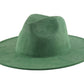 Atlanta Suede Wide Brim Fedora - Green