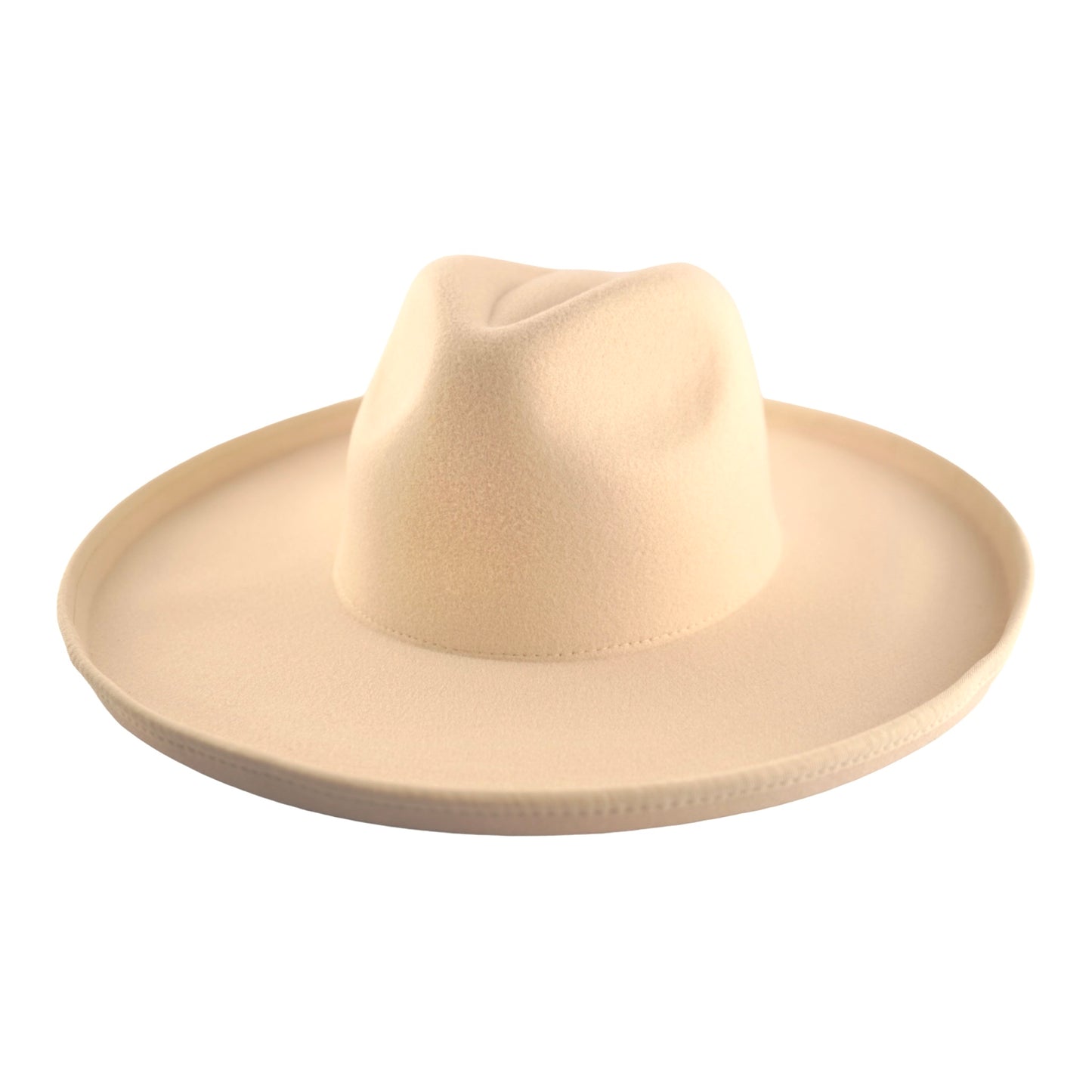 Dallas Plain Pencil Brim Fedora - Off White