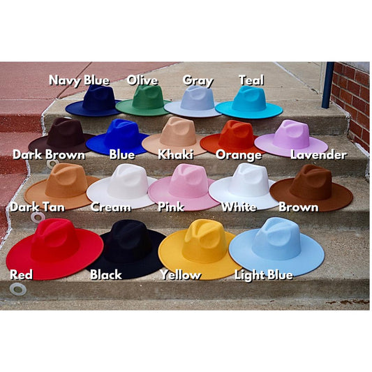 Atlanta Wide Brim Fedora - Assorted Colors