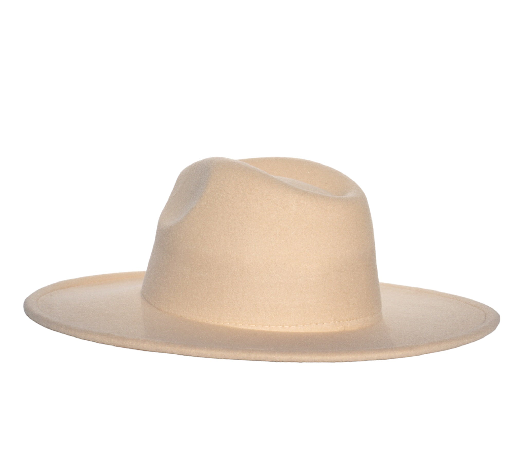 ATLANTA - WIDE BRIM FEDORA HAT - CREAM – Dope Hats