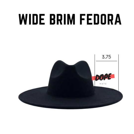 Lisianthus Men & Women Vintage Wide Brim Fedora Hat with Belt Buckle  A-Black 56-58cm at  Women's Clothing store